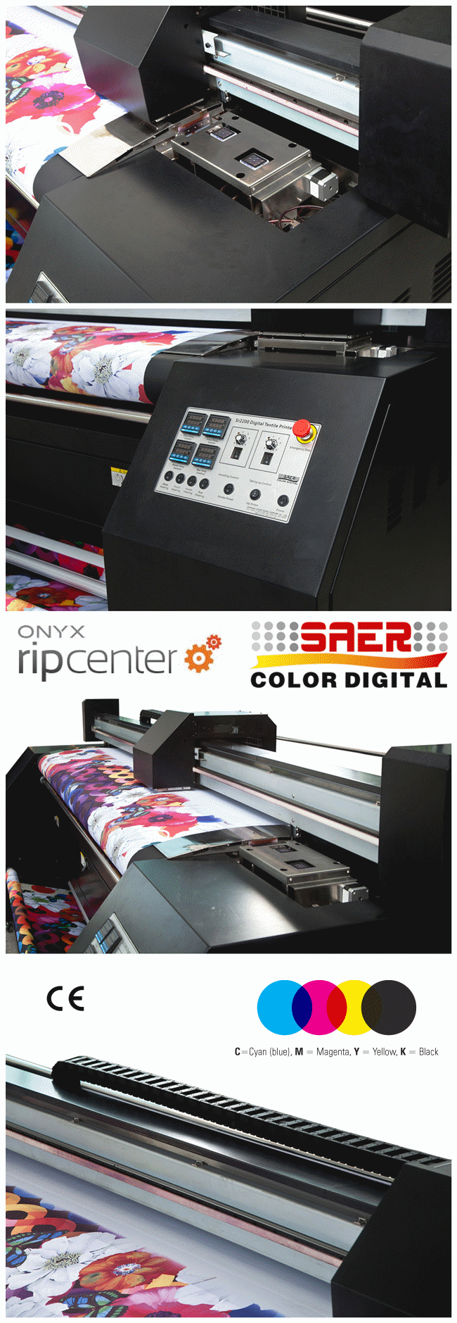 Maszyna do drukowania flag roll to roll Cyfrowa drukarka barwników do tkanin Sterowanie komputerowe 3