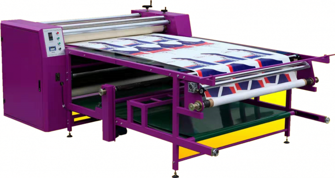 Obrotowa maszyna do kalandrów tekstylnych z prasą termiczną 1600 mm 3
