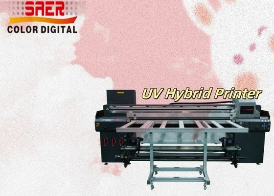 SAER Gorąca sprzedaż Maszyna do druku UV płaskoładowa Hybrydowa Drukarka UV Roll to Roll And Flatbed