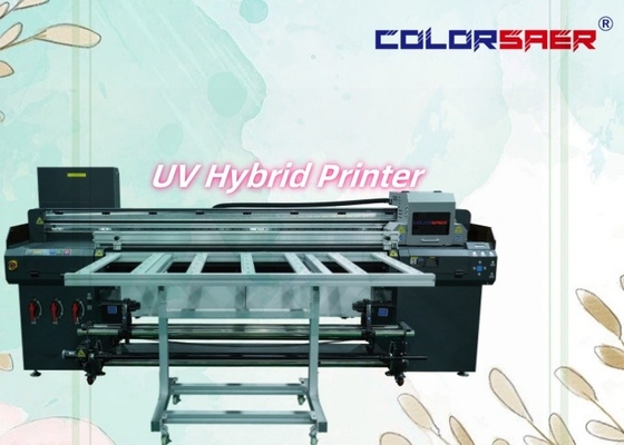 Cyfrowa drukarka UV Hybrid PVC Baner Skóra szeroki duży format Inkjet Printer UV lakier maszyna