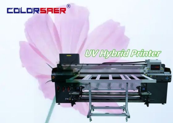 Duży format kolorowa maszyna do druku UV Inkjet Roll To Roll And Flatbed UV Hybrid Plotter