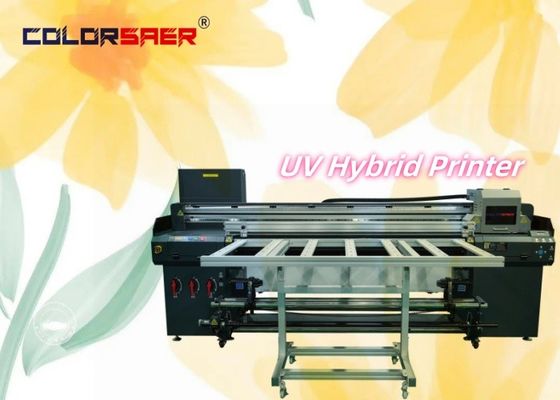 Wyposażenie fabryczne drukarka hybrydowa UV Roll to Roll & Flatbed UV Plotter do drukowania banerów z drewna winylowego