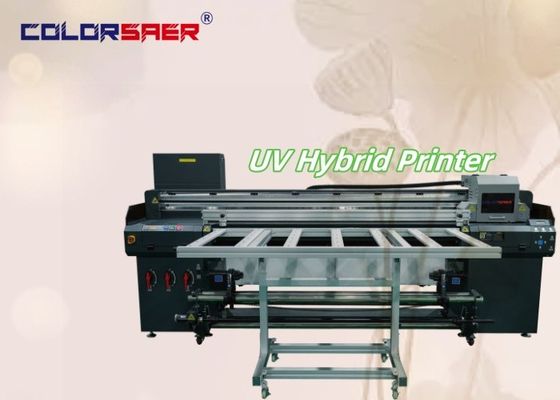 Drukarka hybrydowa UV kolorowa SAER płaskoładowa z rolą do rolki I3200 Nowy UV Plotter dla różnych materiałów