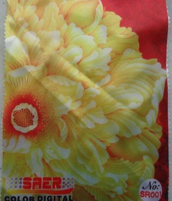 Biała satynowa poliestrowa tkanina drukarska do dekoracji wnętrz