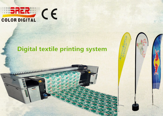 SAER Digital Textile Printing System / Flag Fabric Printing Machine 1400 dpi