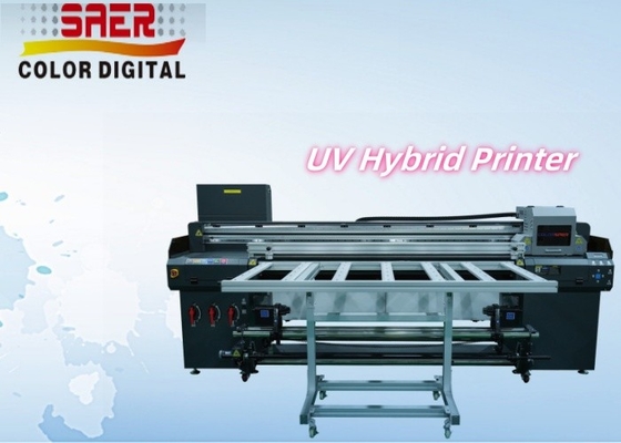 Drukarka UV Duży format 1,8 m Hybrid UV Roll To Roll And Flatbed All - In - One Printer