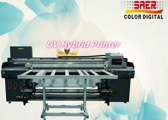 Wielofunkcyjna duży format automatyczna cyfrowa hybrydowa drukarka UV Inkjet Flatbed and Roll to Roll