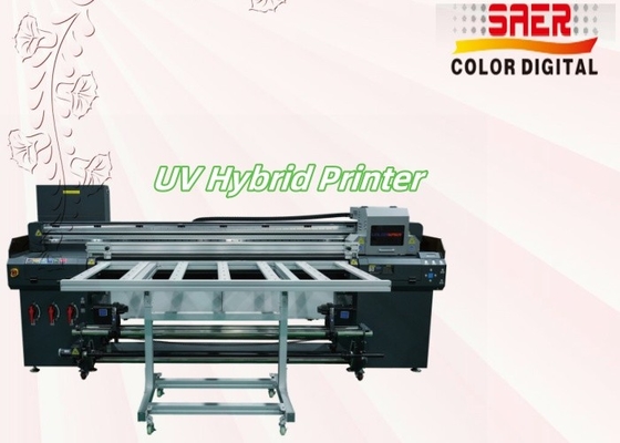Wielofunkcyjna duży format automatyczna cyfrowa hybrydowa drukarka UV Inkjet Flatbed and Roll to Roll