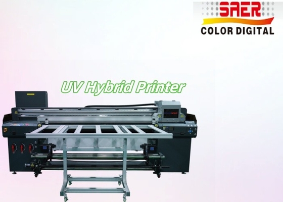 Gwarancja 1 rok Flatbed i Roll to Roll UV hybrydowy drukarka dla plakatu Baner naklejki Film sufitowy