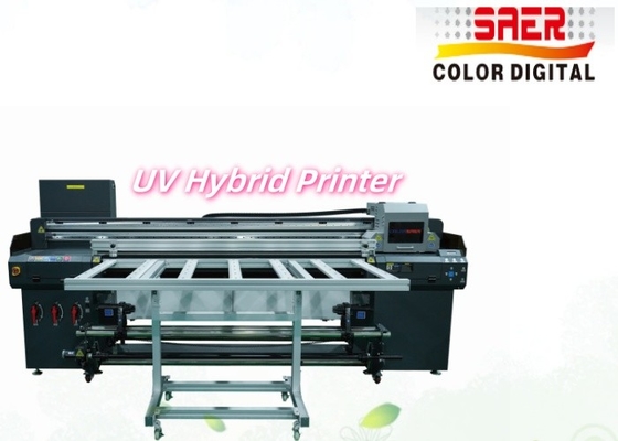 1.8m UV Hybrid Printer Wide Format Flatbed and Roll to Roll UV Printer Shanghai Factory