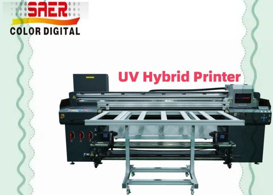 1.8m UV Hybrid Printer Wide Format Flatbed and Roll to Roll UV Printer Shanghai Factory