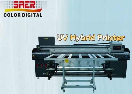 Flatbed And Roll To Roll UV Hybrid All In One Printer Wielobarwna maszyna do drukowania UV