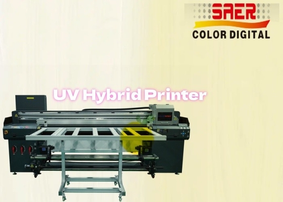 SAER Szanghaj dostawca Flatbed And Roll To Roll UV Hybrid Printer CMYKW lakier