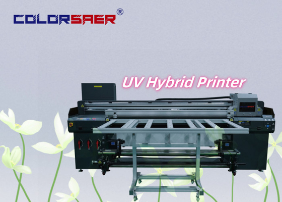 Cyfrowa drukarka UV Hybrid PVC Baner Skóra szeroki duży format Inkjet Printer UV lakier maszyna