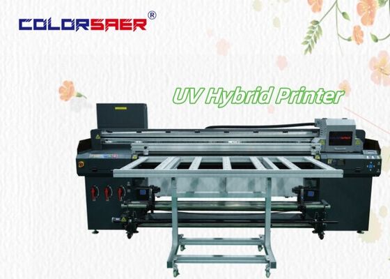 Shanghai Factory Direct Sale 2400 dpi UV Plotter Flatbed and Roll to roll UV hybrydowy drukarka