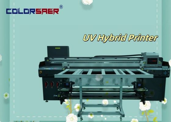 Flatbed i rolka do rolki wszystko w jednym UV Hybrid drukarka 6 stóp UV plotter
