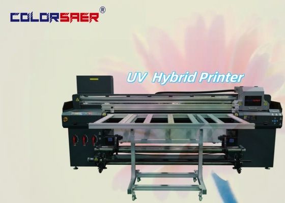 6 stóp Flatbed & Roll to roll all in one UV hybrydowy drukarka dla różnych materiałów