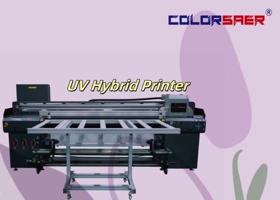 6 stóp Flatbed & Roll to roll all in one UV hybrydowy drukarka dla różnych materiałów