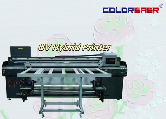 Kolorowa SAER 6 stóp szeroki format UV Inkjet Printer Roll to roll i Flatbed UV Hybrid Printer