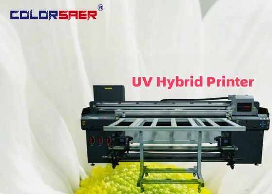 Duży format kolorowa maszyna do druku UV Inkjet Roll To Roll And Flatbed UV Hybrid Plotter