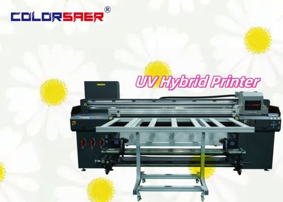 Wyposażenie fabryczne drukarka hybrydowa UV Roll to Roll & Flatbed UV Plotter do drukowania banerów z drewna winylowego