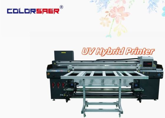Drukarka hybrydowa UV kolorowa SAER płaskoładowa z rolą do rolki I3200 Nowy UV Plotter dla różnych materiałów