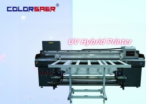 Wysokiej wydajności drukarka hybrydowa UV Inkjet Wydawanie wielkości 1,8 m z wielofunkcyjnością do rolowania i nieregularnego kształtu w sprzedaży