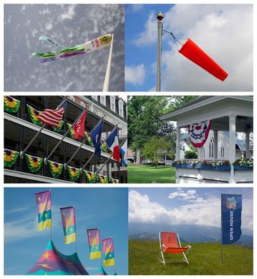 Cyfrowe plotery tekstylne do produkcji flag na wystawie wewnątrz / na zewnątrz