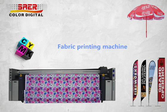 Inline Curing Fabric Printer Machine 6 Pass do Polyster