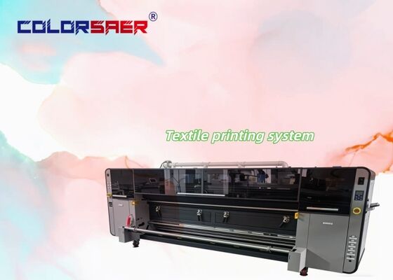 SAER CMYK 4 kolorystyczny system druku cyfrowego tekstyliów Roll to Roll Plotter tkaniny z atramentem pigmentowym i atramentem sublimacyjnym